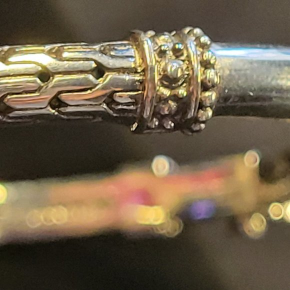 Sarda sterling silver bangle bracelet with clasp - Picture 2 of 5